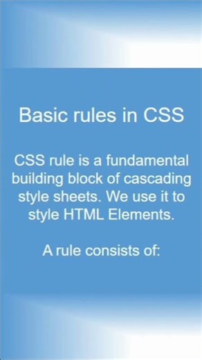 #Basic rules in CSS #css