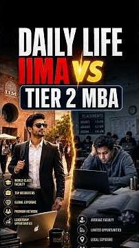 A Day in the Life at IIM Ahmedabad vs Tier 2 MBA Colleges #shorts