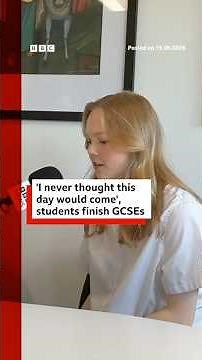 "I never thought this day would come", students finish GCSEs. #GCSE #Exams #BBCNews