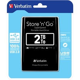Verbatim Store n Go USB 3.0 Portable Hard Drive 2TB Black