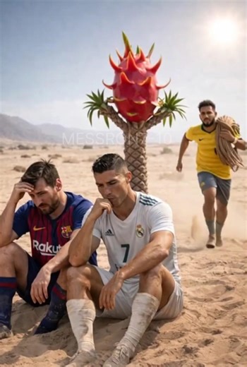 Lionel Messi,Ronaldo & Neymar Use Their Master Minds to Break a Giant Dragon Fruit 🍉 | #shorts #cr7