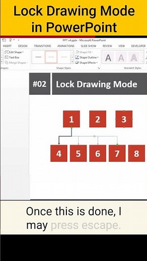 Lock Drawing Mode in PowerPoint