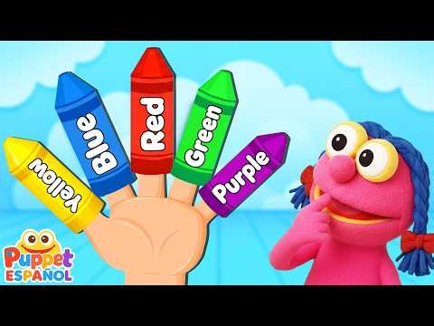 FINGER COLOR FAMILY | Children's Songs 🍭 | Puppet in Spanish