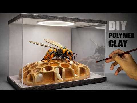 What’s Inside a Wasp Nest? | Polymer Clay Diorama | Egan Creator