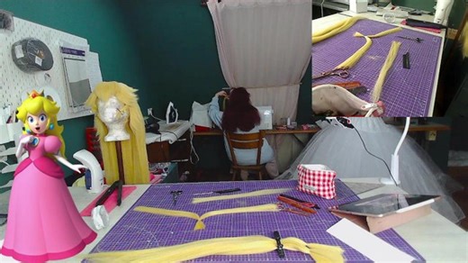 Princess Peach Cosplay | Letzte Sachen an der Perücke und Oberteil fertigstellen | DAILY STREAM CHALLENGE 20/30 DAYS | NOCH 10 TAGE!!!!