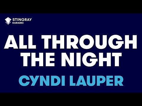 Cyndi Lauper - All Through The Night (Karaoke With Lyrics)