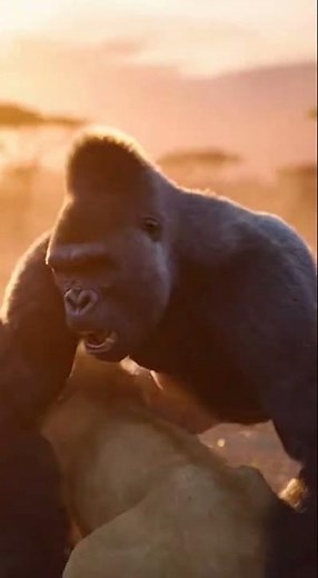 Silverback Gorilla SAVES Honey Badger from Lion Attack! 🦍🦁