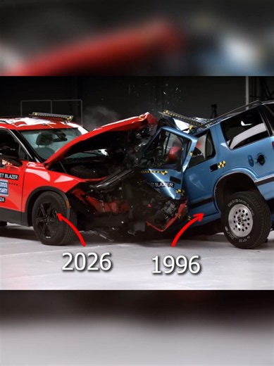 Prueba de impacto de un mismo modelo pero con 30 años de diferencia y los avances son visibles 👀. Que bien que las marcas de autos cada vez inviertan más en seguridad. #automoviles #chevroletblazer #chevroletmexico #chevroletméxico