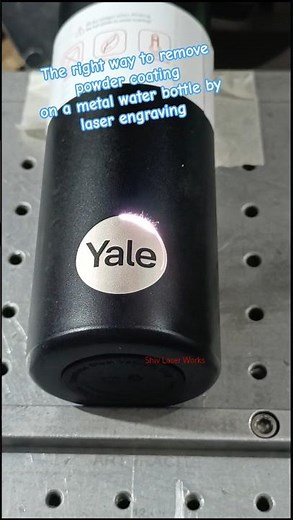 The right way to remove powder coating on a metal water bottle by laser engraving #bottle #laser