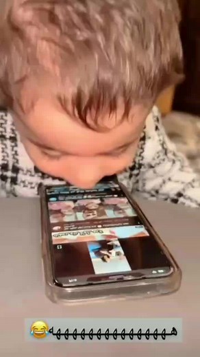 Toddler Learning and Playing with Smartphone