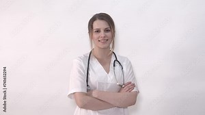 Female doctor holding her arms crossed
