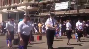 Boscombe Salvation Army timbrels at this afternoon's open air. Thanks to Whitney for filming and sharing. | Boscombe Salvation Army