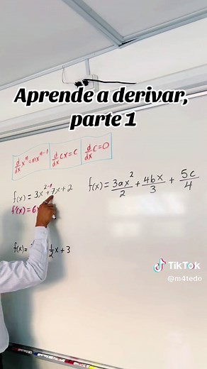 Aprende a derivar: Parte 1 - Derivadas Algebraicas y Fórmulas Fáciles