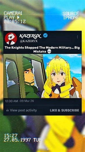 The Knights Stopped The Modern Military… Big Mistake 💀 #anime #shorts