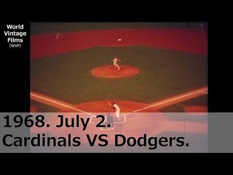 1968.July 2.Cardinals VS Dodgers.MLB.Found rare footage from that time. Major League Baseball.