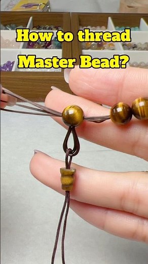 How to thread master bead for a bracelet? #howto #diycrafts #diy