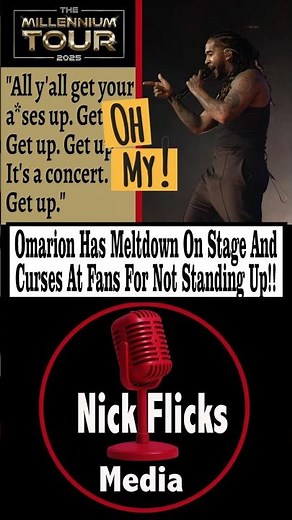 Omarion Has Meltdown On Stage And Curses At Fans For Not Standing Up!#shorts