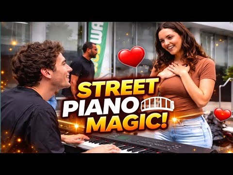 Beautiful Girl Reacts to Amazing Street Piano Player 🎹❤️