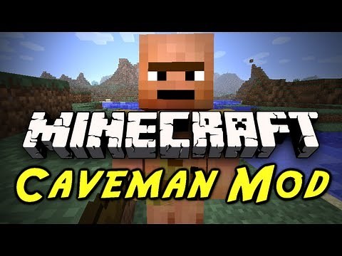 Minecraft Mod Showcase: The Caveman Mod! (CLUBS, THROWABLE ROCKS!)