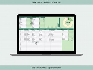 Expense Tracker Spreadsheet: Simple Monthly Spending Log (excel & Google Sheets) - Etsy