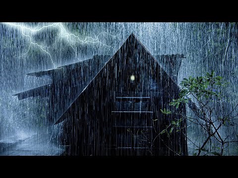 Perfect Sleep with Night Rainstorm & Powerful Thunder ⚡ Thunderstorm Sounds for Sleep, Relax, Study