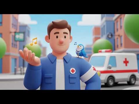 Paramedic Song | Fun Emergency Helpers Song for Kids | Nursery Rhymes & Toddler Songs
