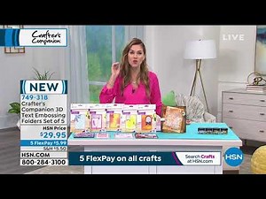 Crafter's Companion 3D Text Embossing Folders Set of 5