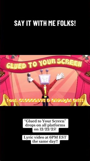 GLUED TO YOUR SCREEN RELEASES THIS MONDAY!! #deltarune #tenna #nerdcore