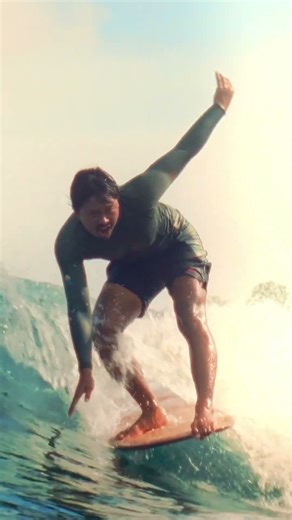 Classic Longboard Surfing in Indonesia