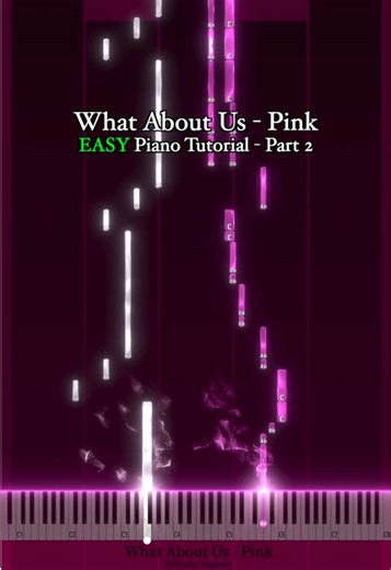 What About Us - Pink - EASY Piano Tutorial (Part 2), with Sheet Music 🎹 🎼 #easypiano #piano #pianotutorial #pianotok