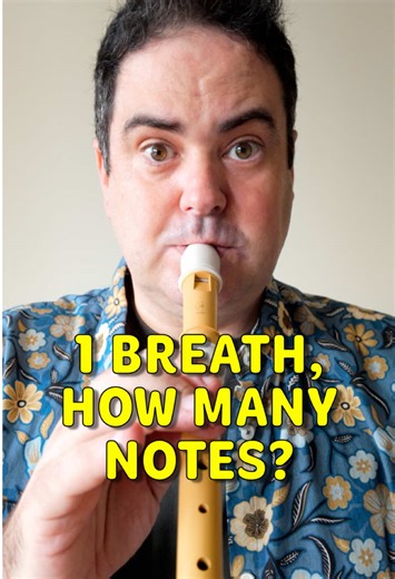 How many notes can I play with one breath? 🪈🎶 Could it be 100 have a guess ⬇️ #mynameisrichard #sittinginthecorner #recorderinthecorner