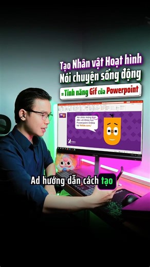 How to design lively talking animated characters using GIF animation #PowerPoint