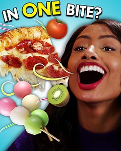 98K views · 799 reactions | Eat in one bite challenge - emoji foods! 諾 #mukbang #onebite #foodtrend #react #PVF | REACT | Facebook