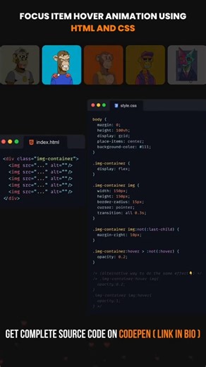 #video #coding Amazing Image Hover Effect 😍 HTML CSS Tutorial #webdesign #developer #webdevelopment