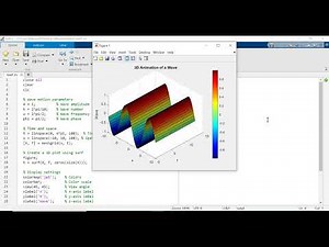 Creating 3D Wave Motion Animation using the surf Function in MATLAB