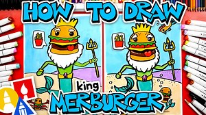 How To Draw King Merburger (Merman   Cheeseburger)