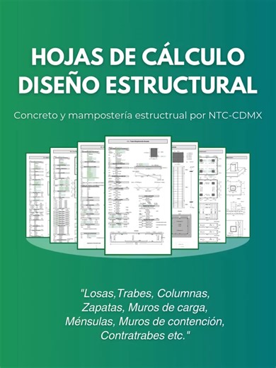 Optimiza tus cálculos estructurales con 43 hojas de cálculo