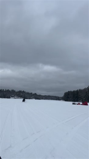 Full day of snowmobiling starting at our vacation rental right onto Little St. Germain lake- all the way to Pitlicks for some lunch and drinks! Book your vacation with us today! #northwoods #snowmobile #winterfun | Black Bear Hideaway