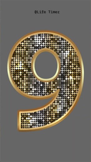 9 to 0 Golden Glitter Countdown ✨ | 10 Second Countdown #timer #shorts