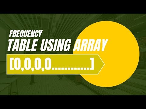 Hashing Using Array(Frequency Table Using Array)