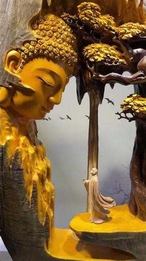 The study and carving of the picturesque landscape took 68 days.