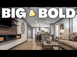 It's BIG & it's BOLD! This NEW mobile home is VERY spacious! Prefab House Tour