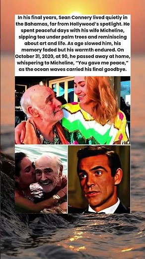 Sean Connery’s Peaceful Farewell The Legend’s Final Days in the Bahamas 🌅