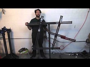 build your own bicycle - Setting up the frame jig.
