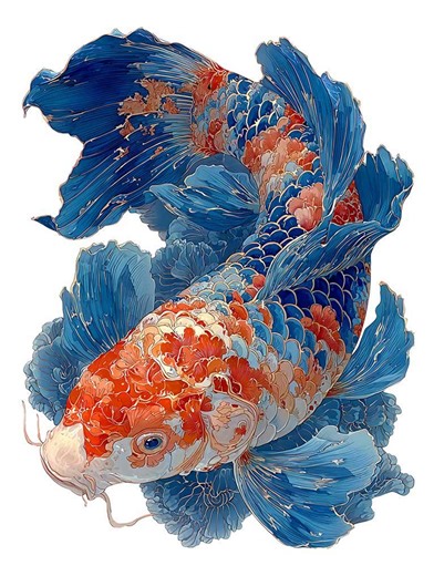 Koi Fish Clipart – Japanese Carp Illustrations, Asian Art Decor (digital Download) - Etsy