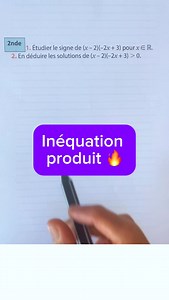 BoosteTesMaths : du Brevet au Bac -> fiches, conseils, méthodes👊 on Instagram: "Exercice niveau 2nde sur le tableau de signes des fonctions affines : on va résoudre une inéquation-produit. (Désolée pour les accélérations mais insta coupe les vidéos de plus de 3 min, je voulais que ça tienne😉). #maths #mathématiques #math #révisions #lycée #seconde #2009 #prof #exercice #professeur #enseignement #fonction #affine #signe #inéquation #produit"