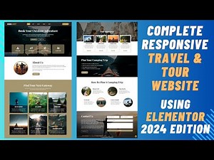 Complete Responsive TRAVEL TOUR Website using ELEMENTOR FLEXBOX CONTAINER | Wordpress Tutorial 2024