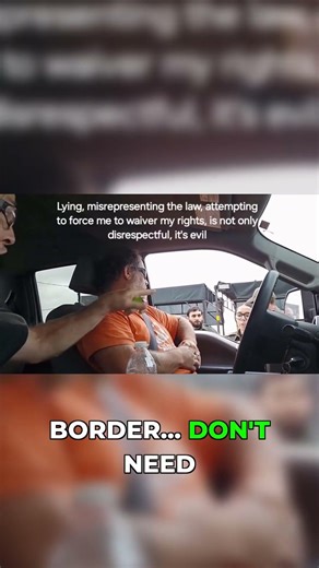 He Calls Border Patrol Officer A Bi*ch 😱 #searchandseizure #rights #borderpatrol