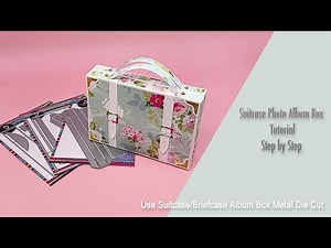 Suitcase Photo Album Box Tutorial Step by Step - #Alinacutle® #AlinaCraft #handmadecards #minialbum