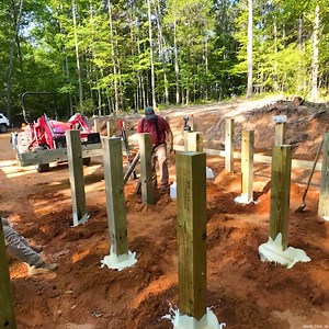 Building a Pier Foundation for a Cabin #OffGridCabin #OffGridBuild #PierFoundation #FoundationBuild | Tony's Tractor Adventure Homestead